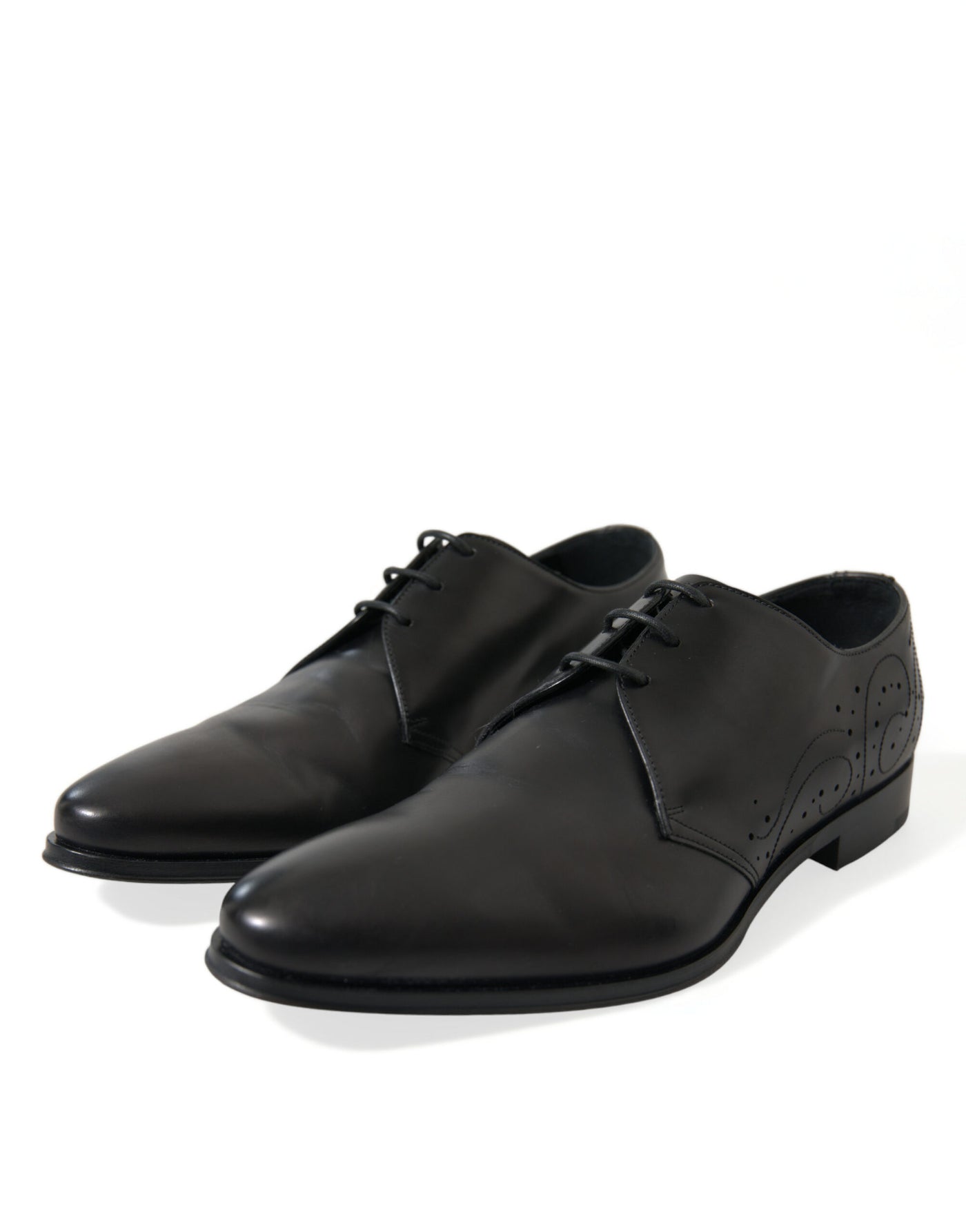 Elegante Derby-Schuhe aus schwarzem Leder