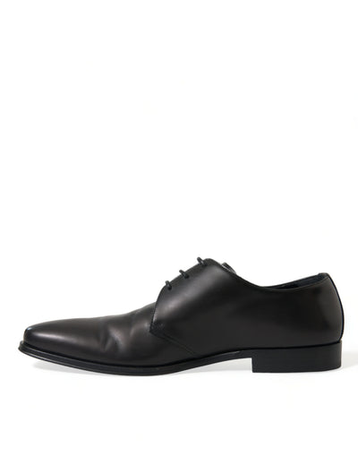 Elegante Derby-Schuhe aus schwarzem Leder