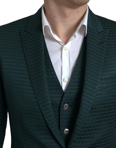 Emerald Elegance Slim Fit Anzug 3-teilig