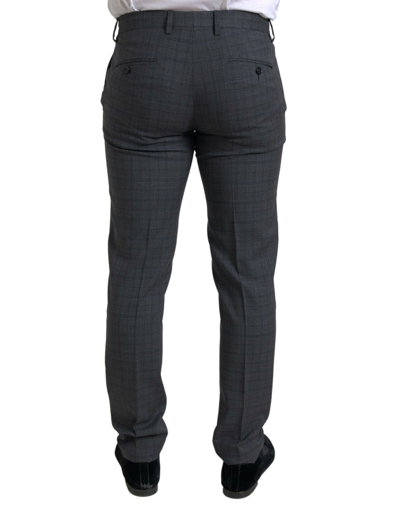 Eleganter grau karierter Slim Fit Anzug