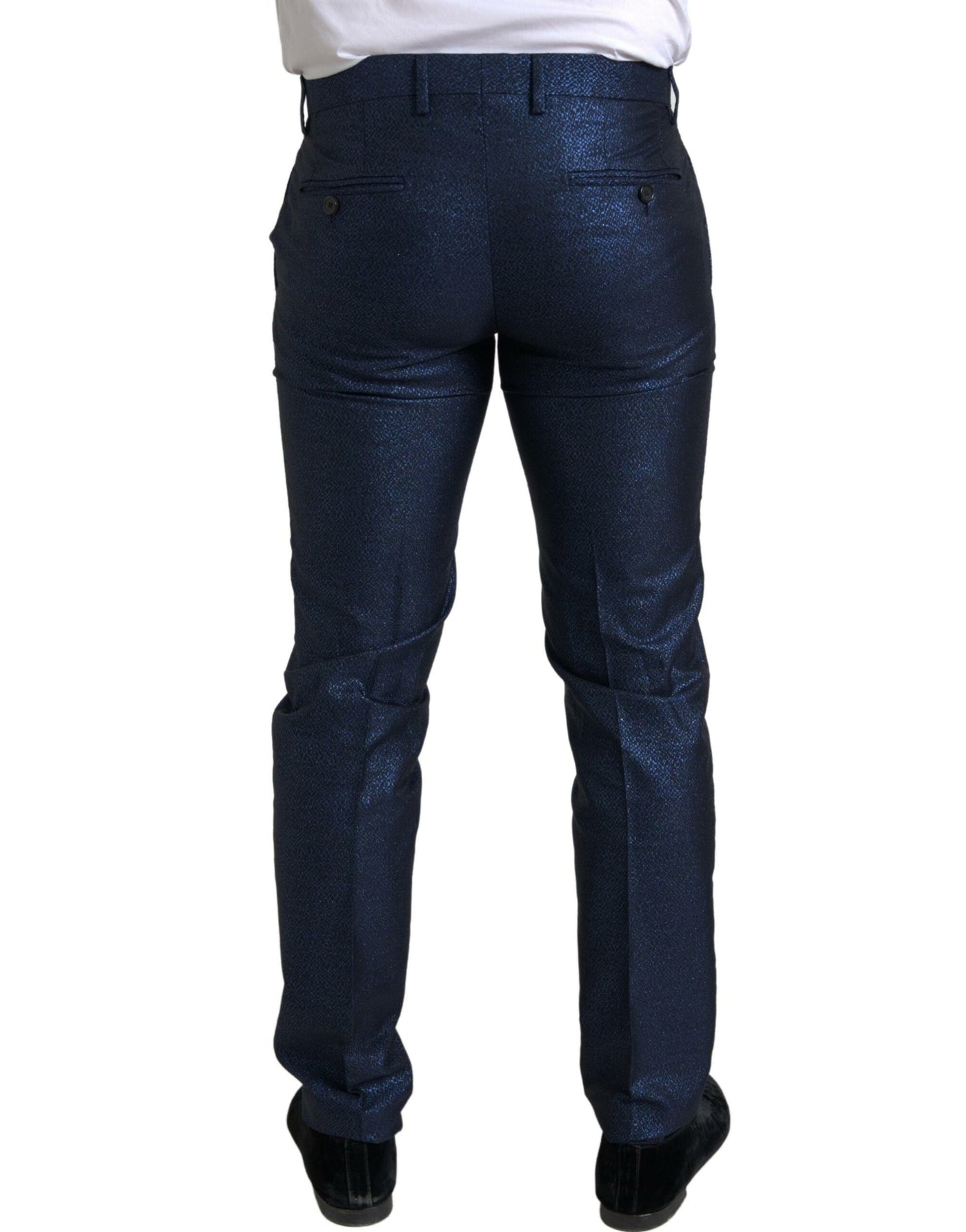 Metallisch blauer Martini Slim Fit Anzug