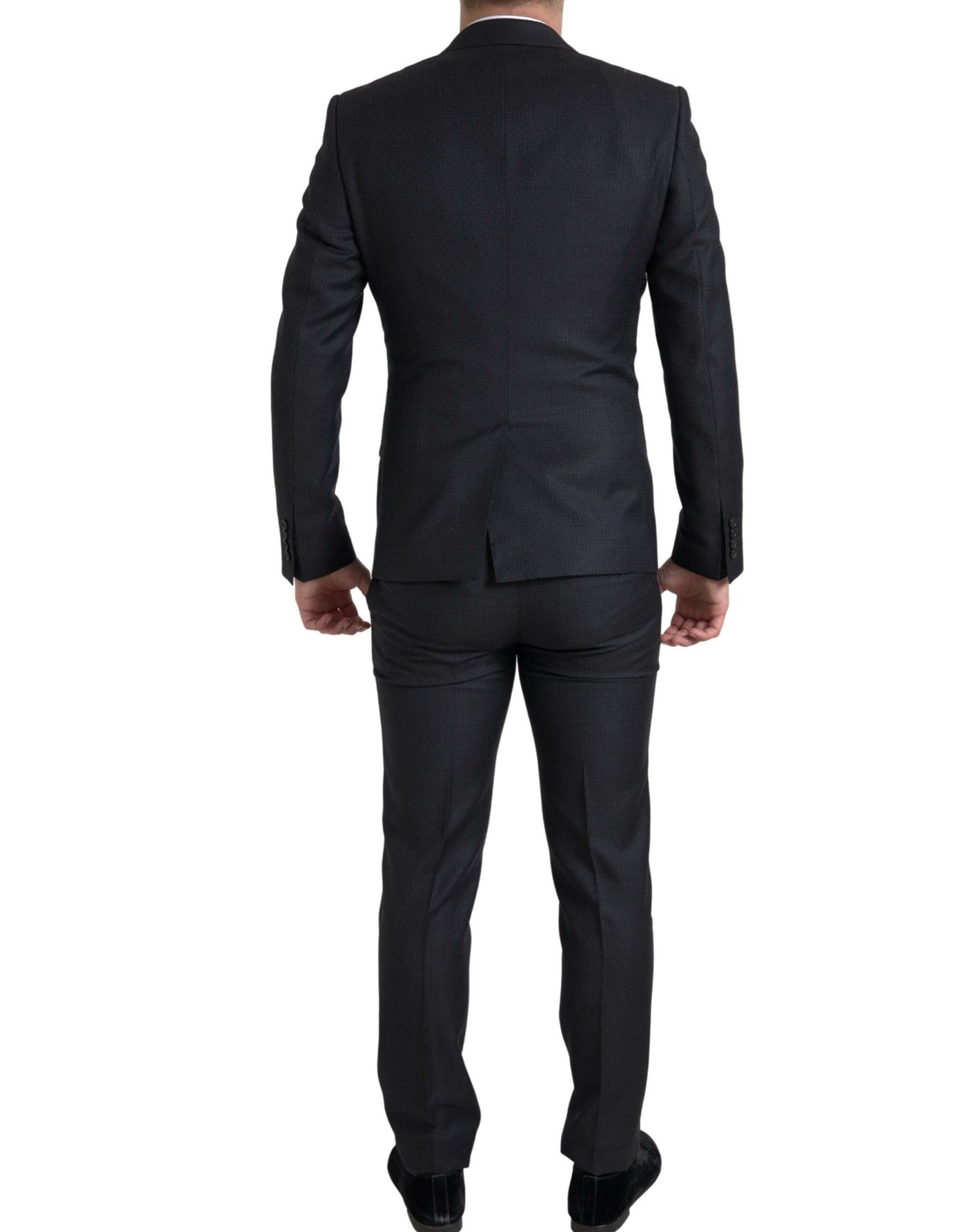 Eleganter schwarzer Martini Slim Fit Anzug 3-teilig