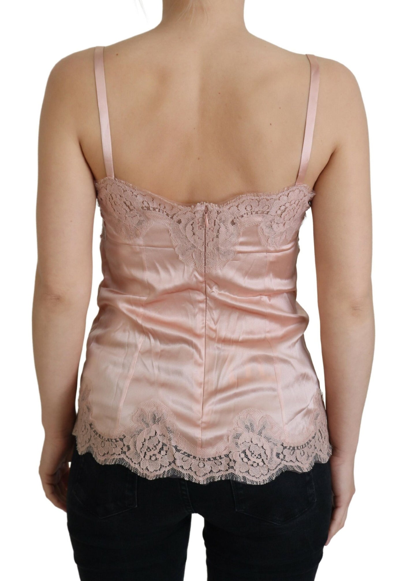 Elegantes rosa Seiden-Dessous-Top