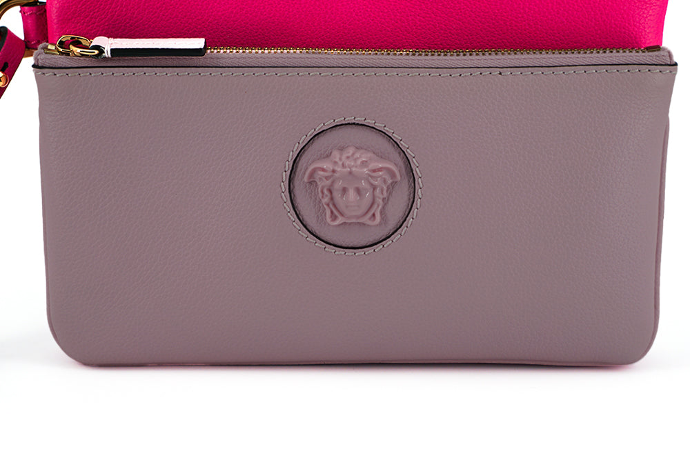 Elegante rosa Lederbeutel-Clutch