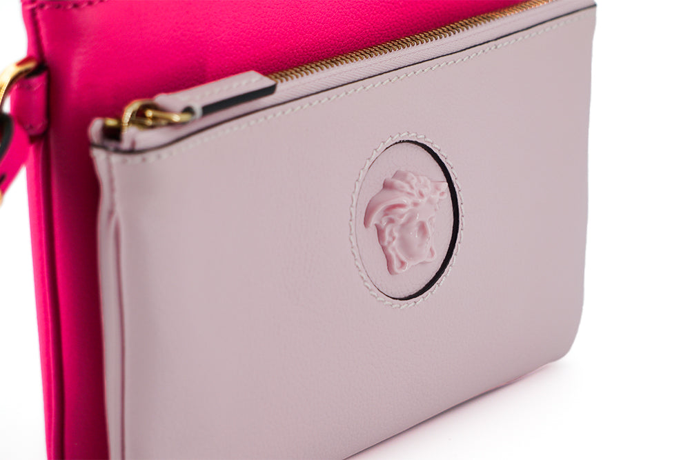 Elegante rosa Lederbeutel-Clutch