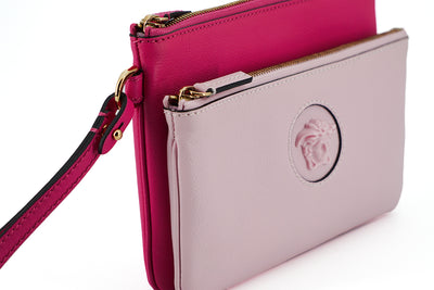 Elegante rosa Lederbeutel-Clutch