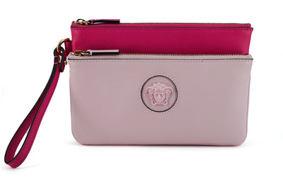 Elegante rosa Lederbeutel-Clutch