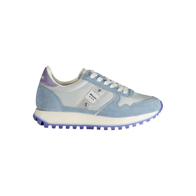 Sneaker aus hellblauem Polyester