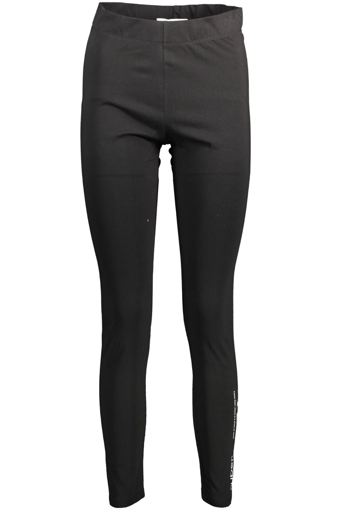 Schicke schwarze Leggings mit Logodruck