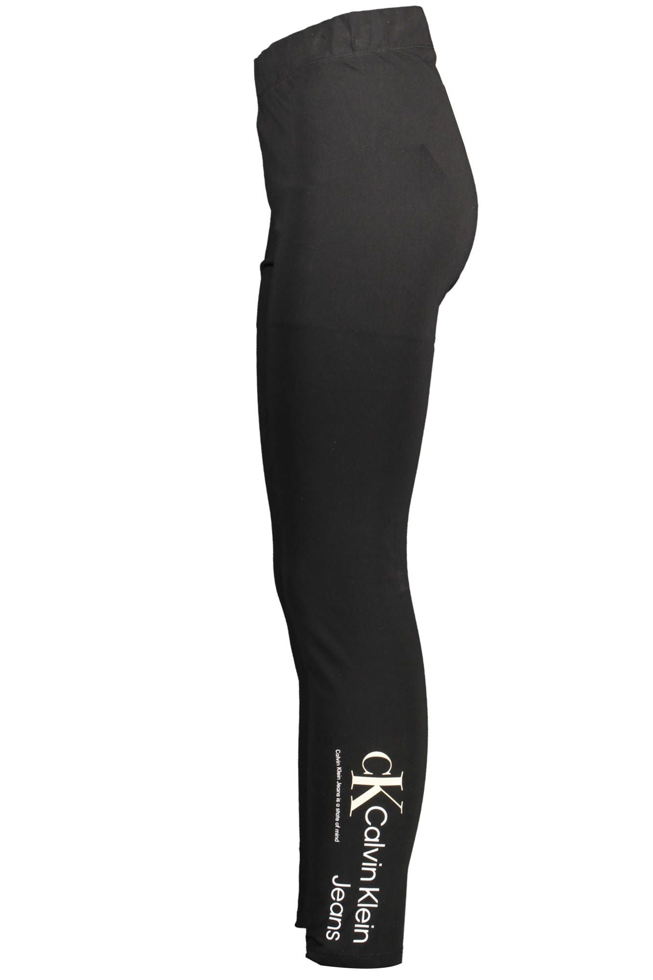 Schicke schwarze Leggings mit Logodruck