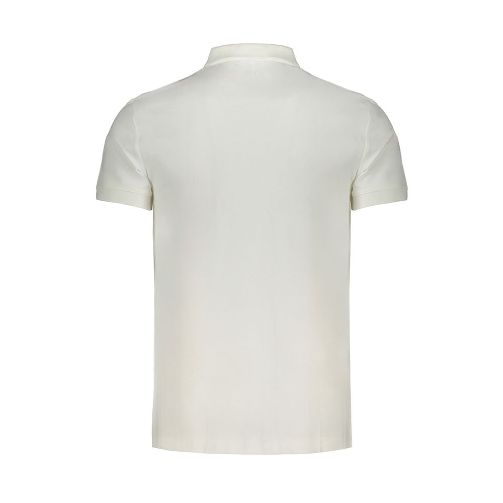 Weißes Baumwoll-Poloshirt