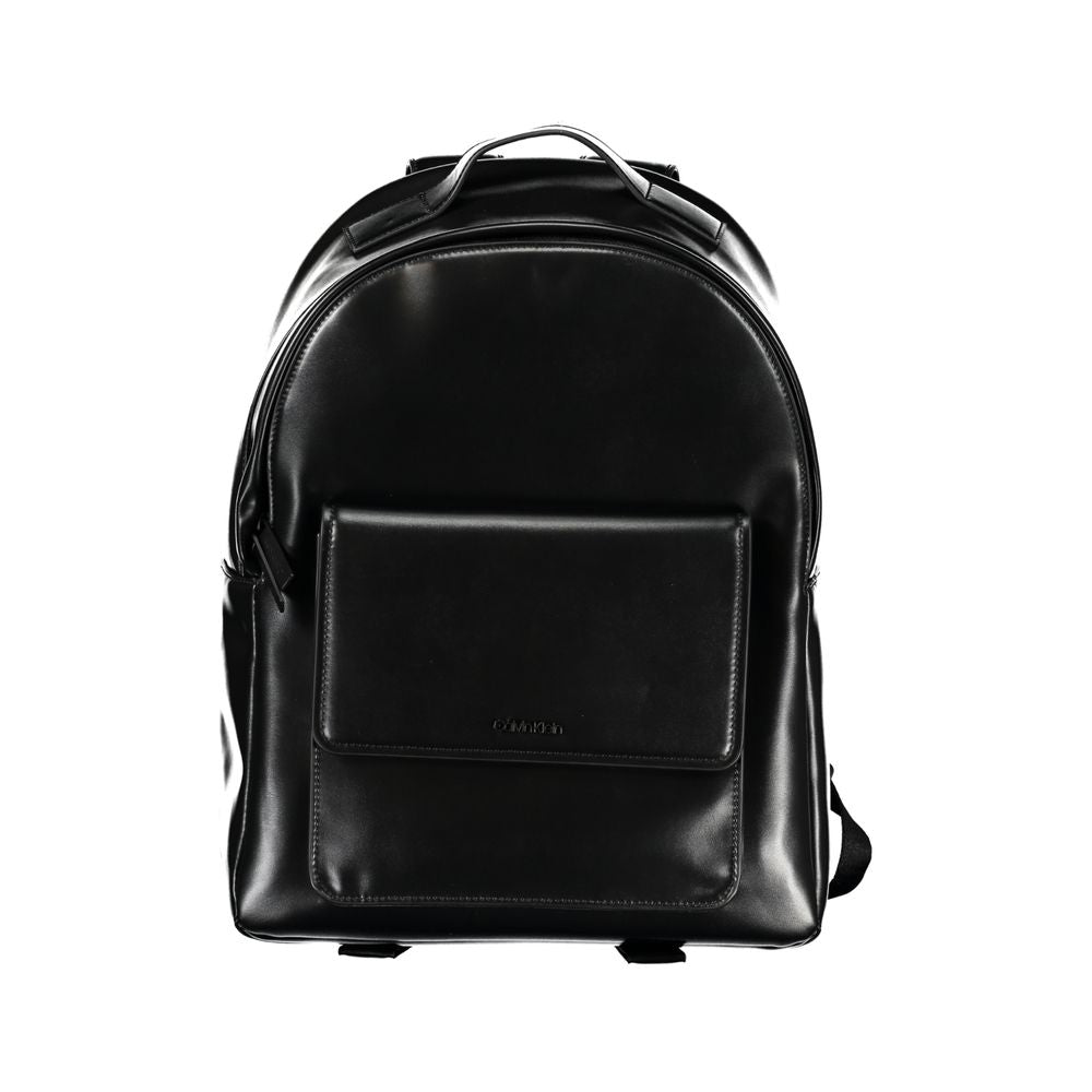 Eleganter schwarzer Urban-Rucksack mit Laptop-Fach