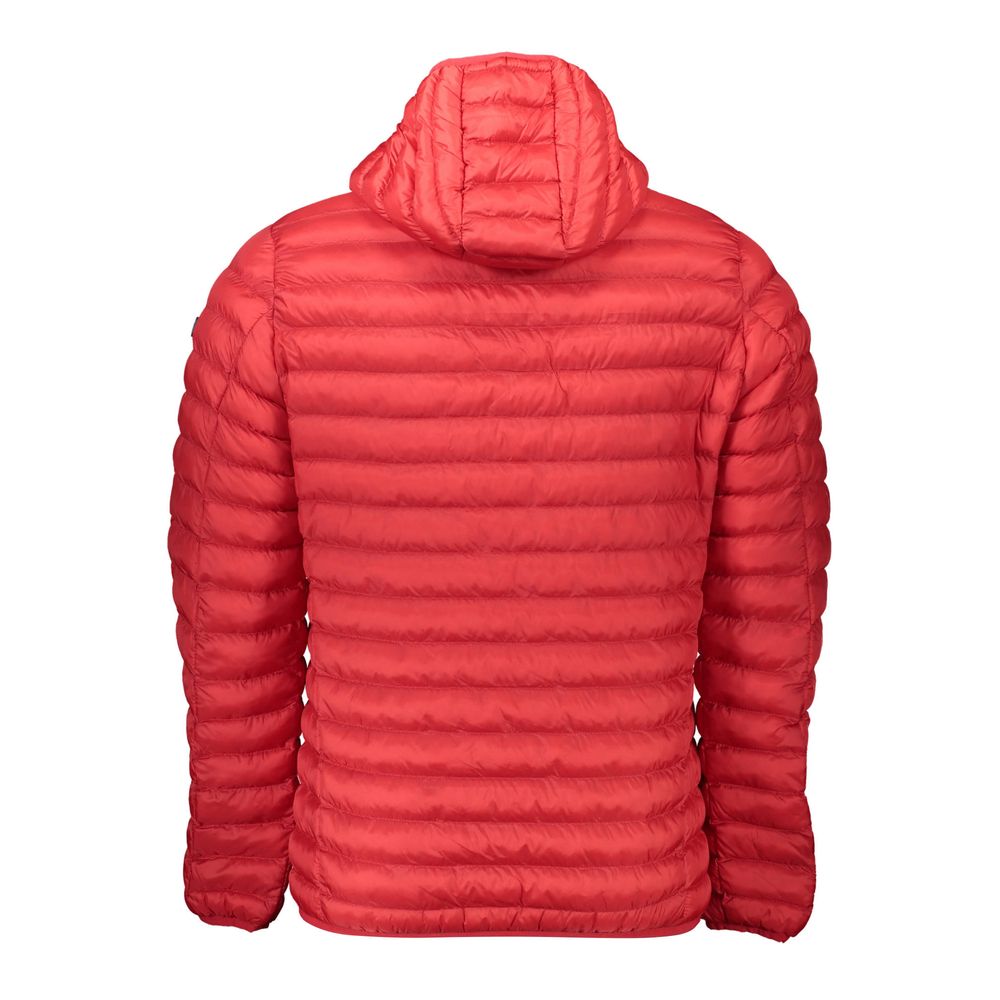 Rote Polyester-Jacke