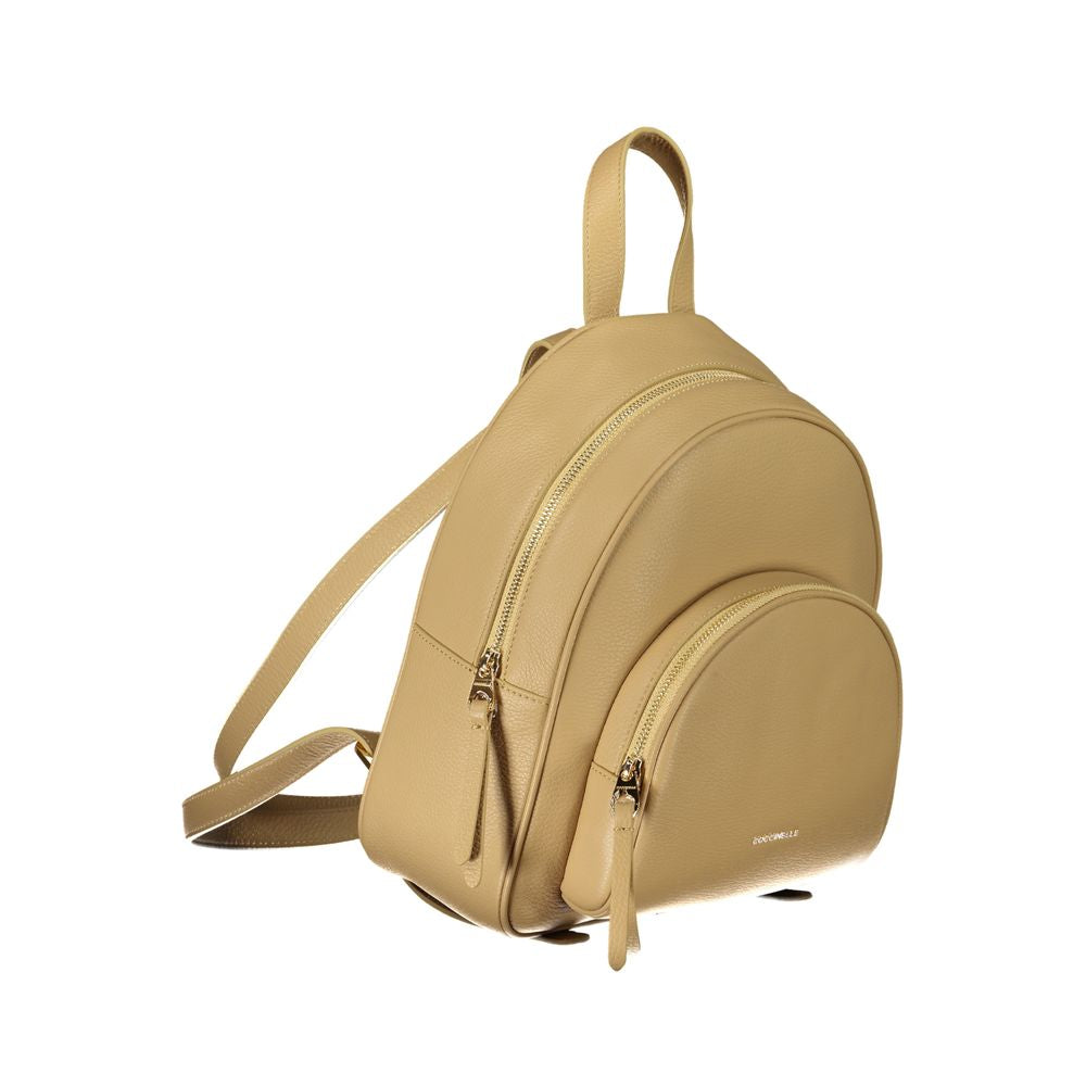 Beige Lederrucksack