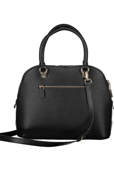 Schicke schwarze Guess Handtasche mit kontrastierenden Details