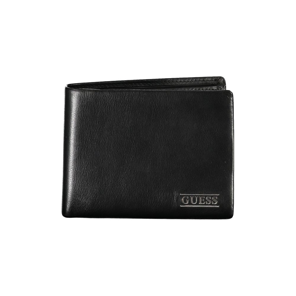 Elegantes Schwarzes Leder Bifold Wallet