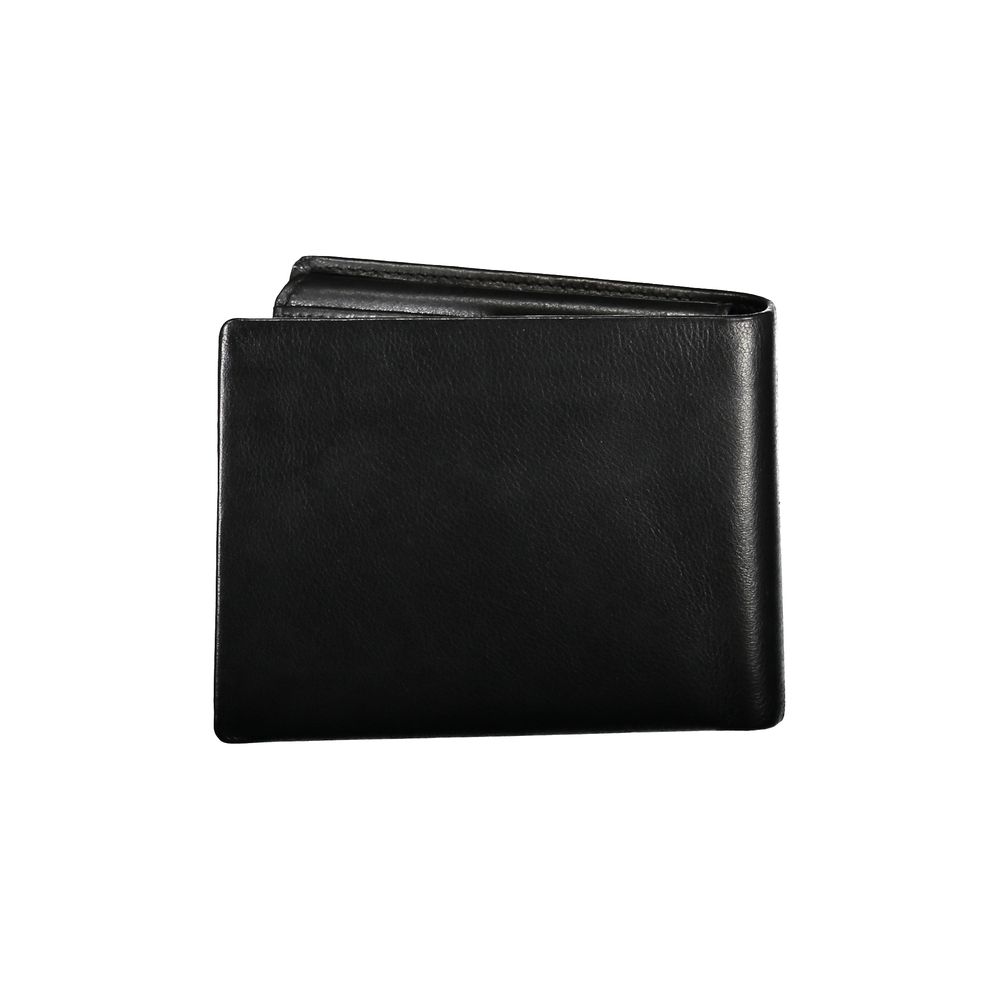 Elegantes Schwarzes Leder Bifold Wallet