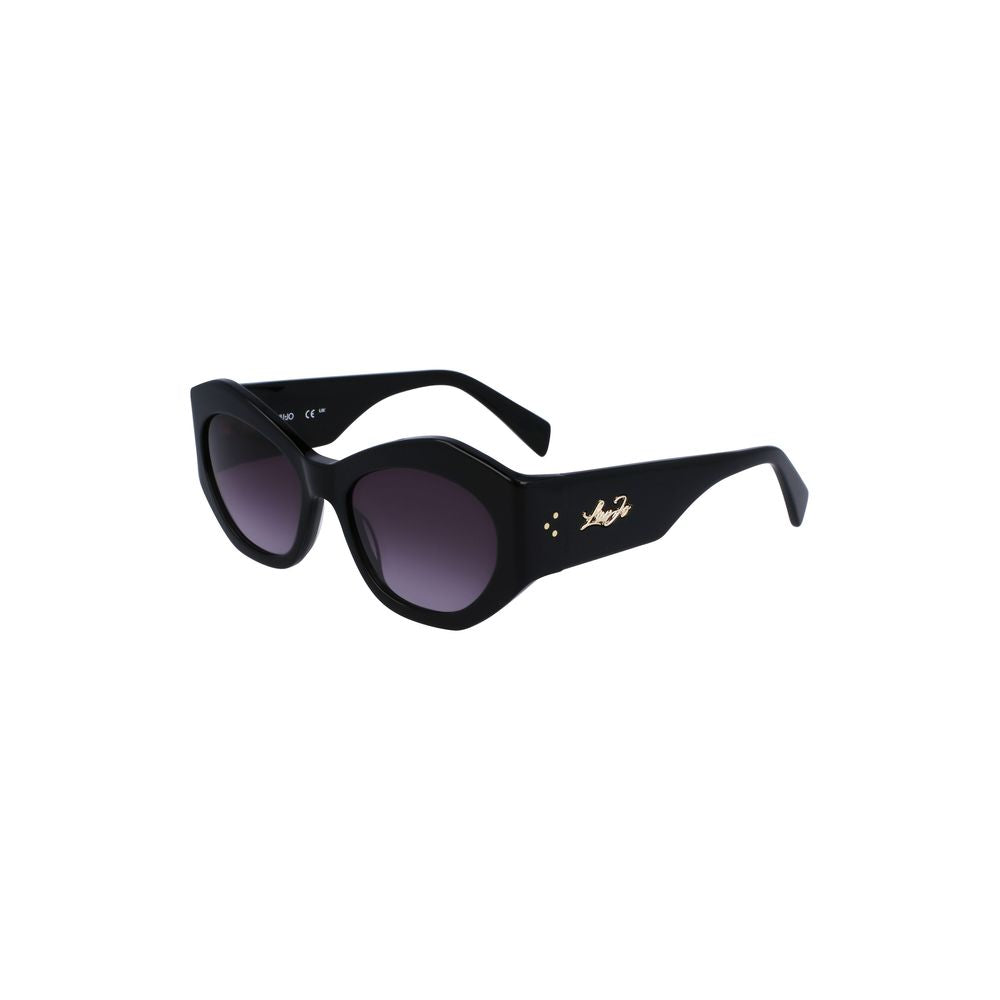 Schwarze Acetat-Sonnenbrille