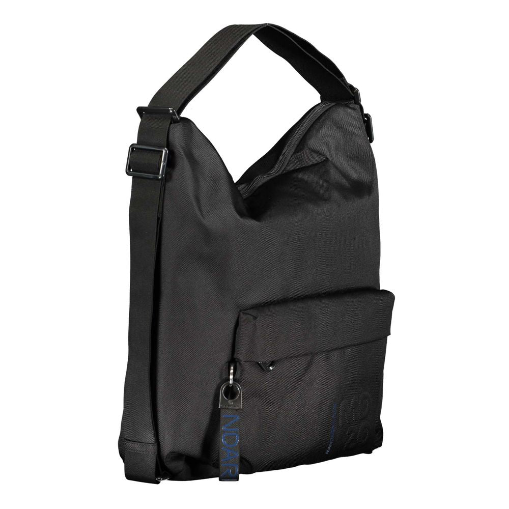 Schwarze Polyester Handtasche