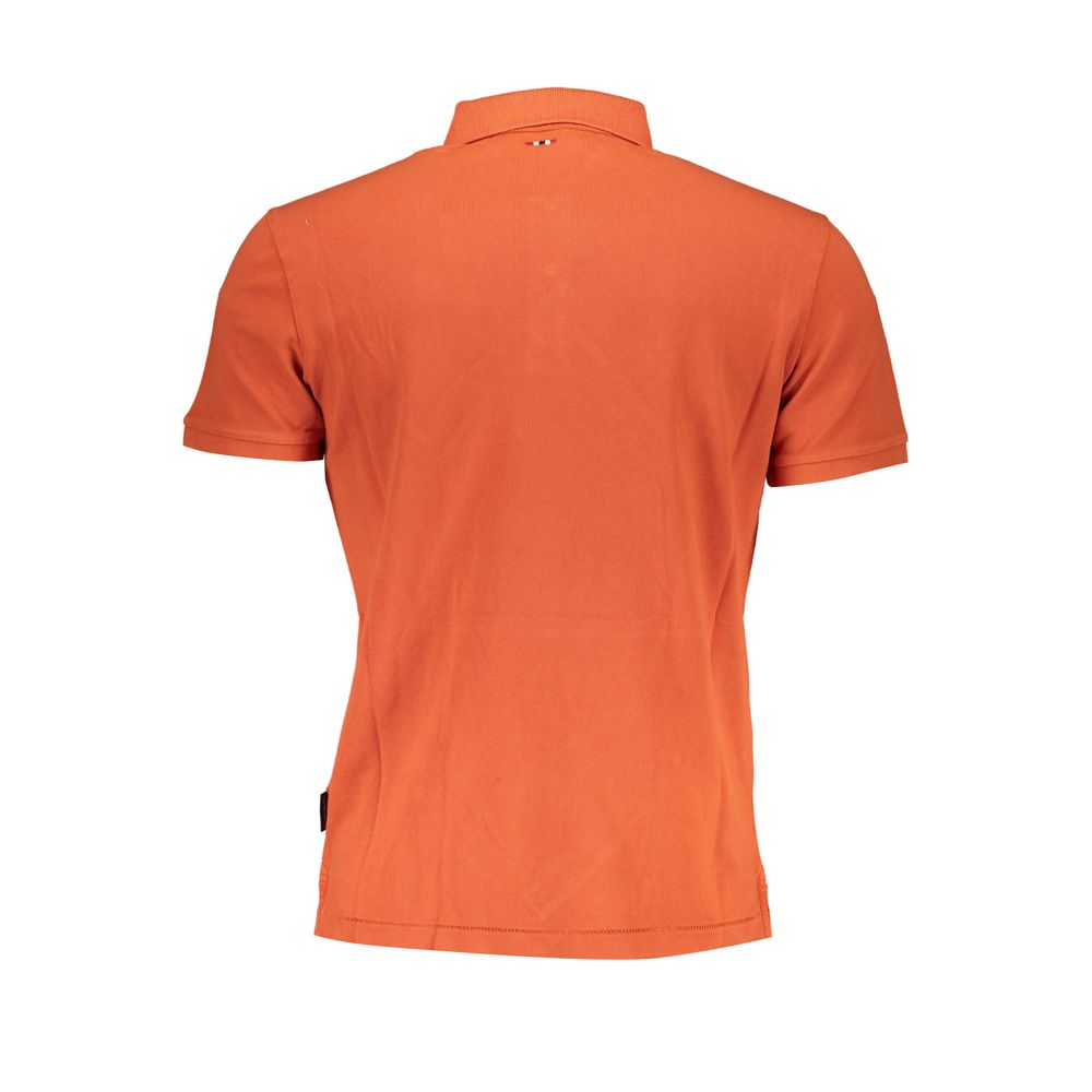 Orangefarbenes Baumwoll-Poloshirt