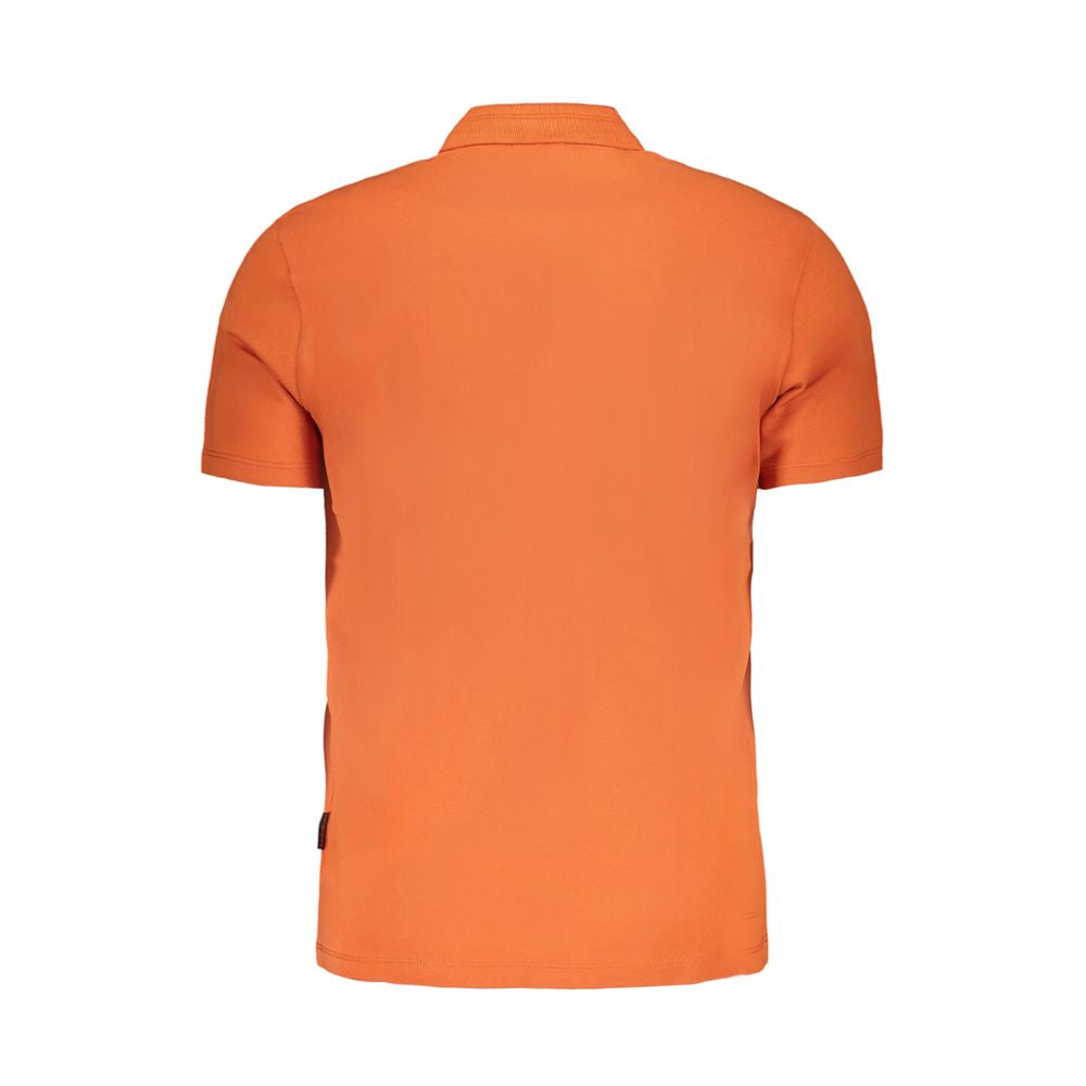 Orangefarbenes Baumwoll-Poloshirt