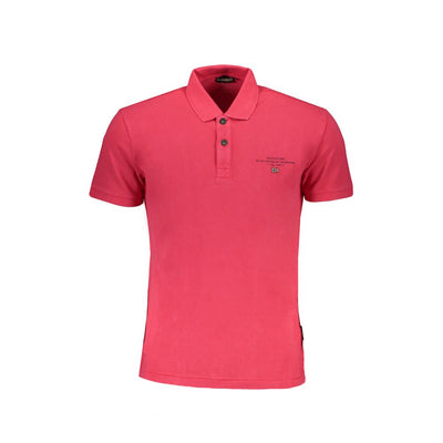 Rosa Baumwoll-Poloshirt