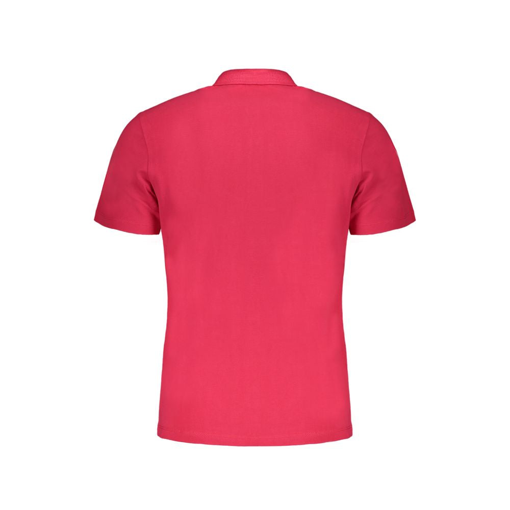 Rosa Baumwoll-Poloshirt