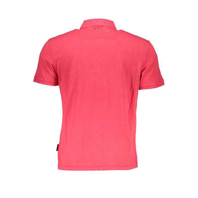 Rosa Baumwoll-Poloshirt