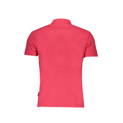 Rosa Baumwoll-Poloshirt