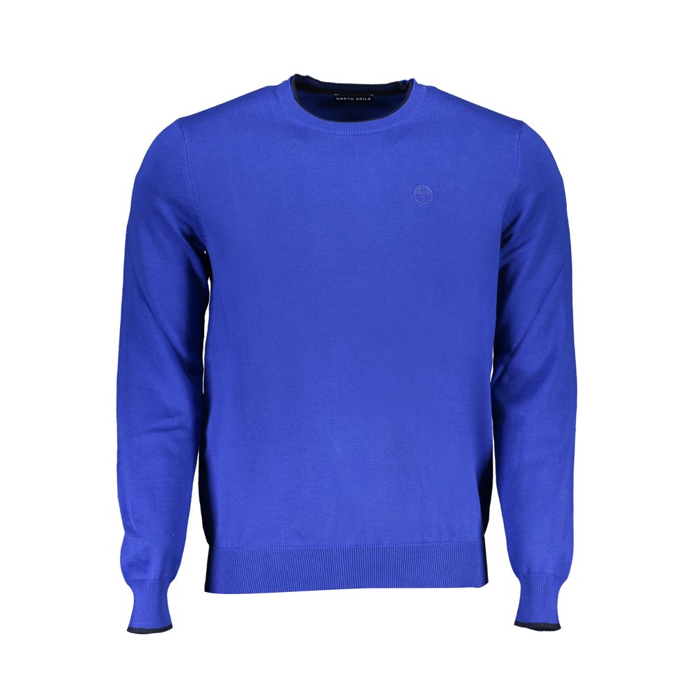 Blauer Baumwollpullover