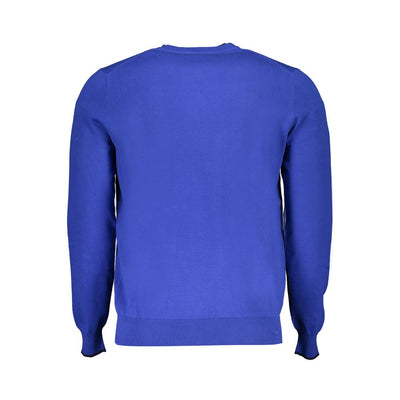 Blauer Baumwollpullover