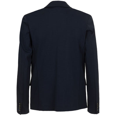 Elegante blaue Jacke aus Baumwollmischung