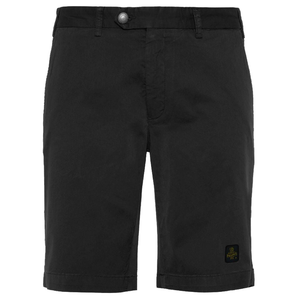 Elegante beigefarbene Bermudashorts mit Logoaufnäher