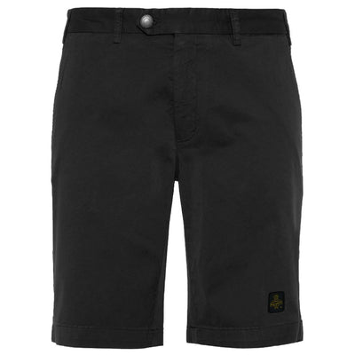 Elegante beigefarbene Bermudashorts mit Logoaufnäher