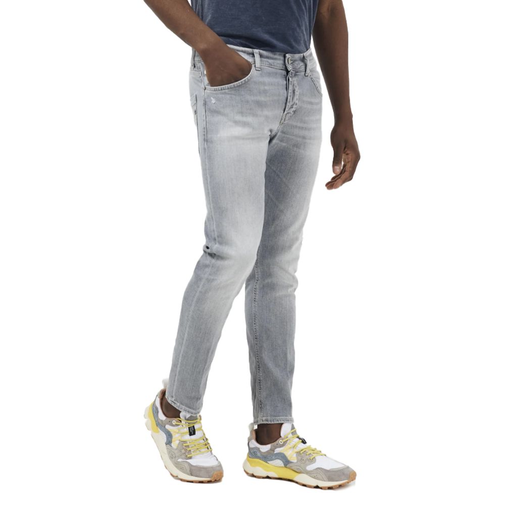 Elegante graue Stretch-Icon-Jeans