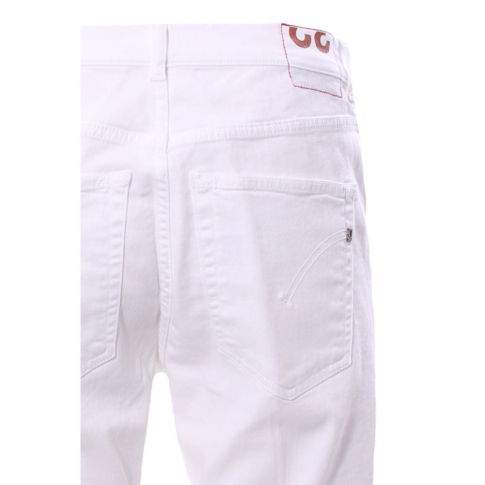 Schicke weiße Bermuda-Shorts aus Stretch-Baumwolle