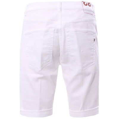 Schicke weiße Bermuda-Shorts aus Stretch-Baumwolle