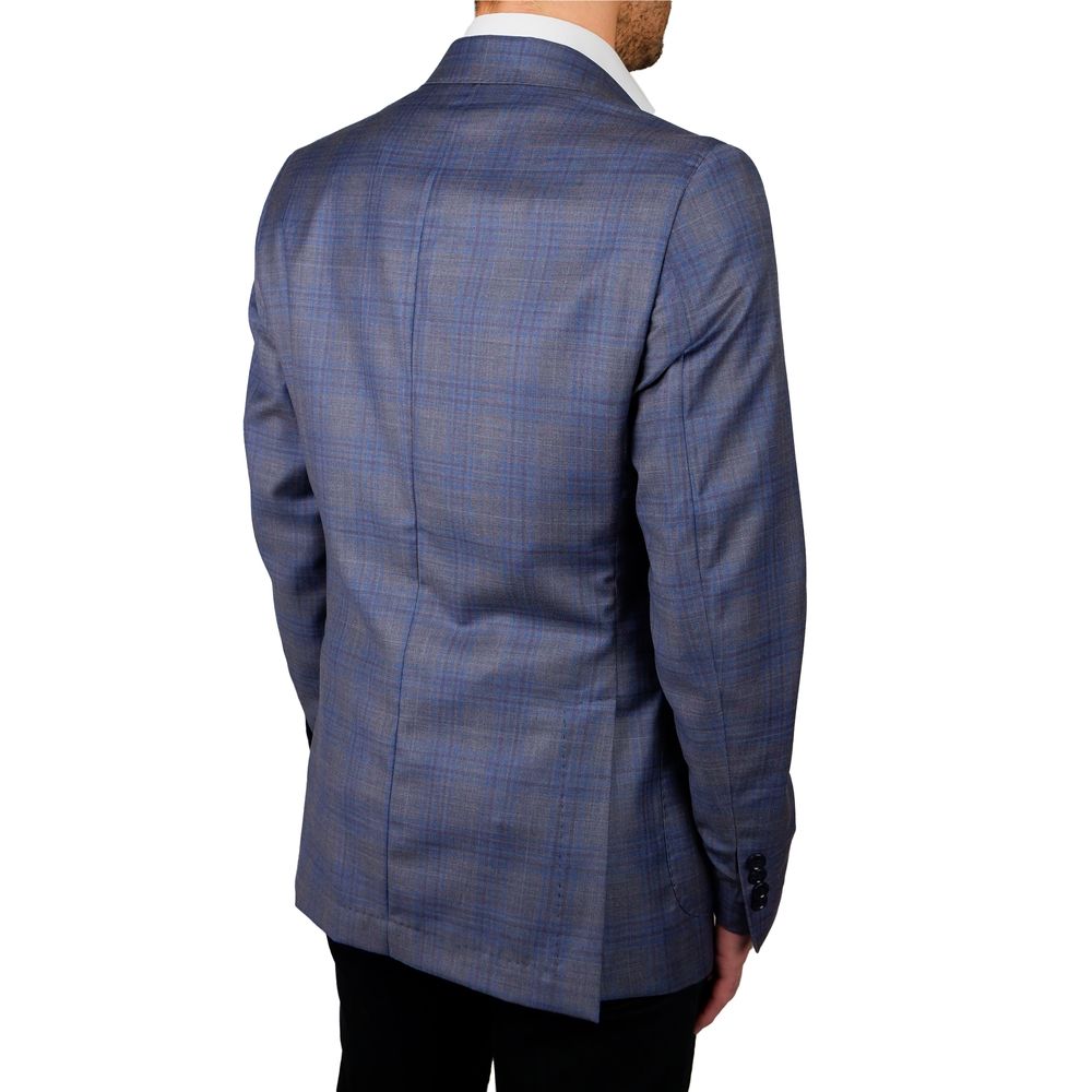 Blauer Vergine Blazer aus Wolle