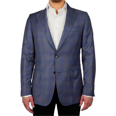 Blauer Vergine Blazer aus Wolle