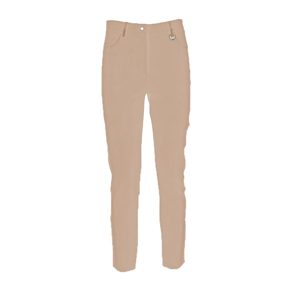 Beige Viskose Jeans & Hose