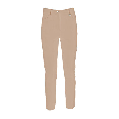 Beige Viskose Jeans & Hose