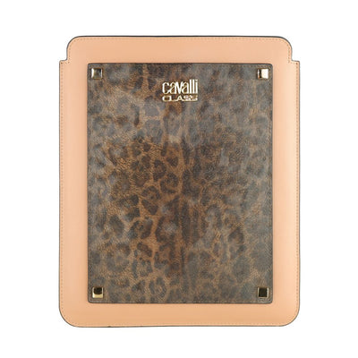 Schicke Tablet-Tasche mit Leopardenmuster aus Kalbsleder