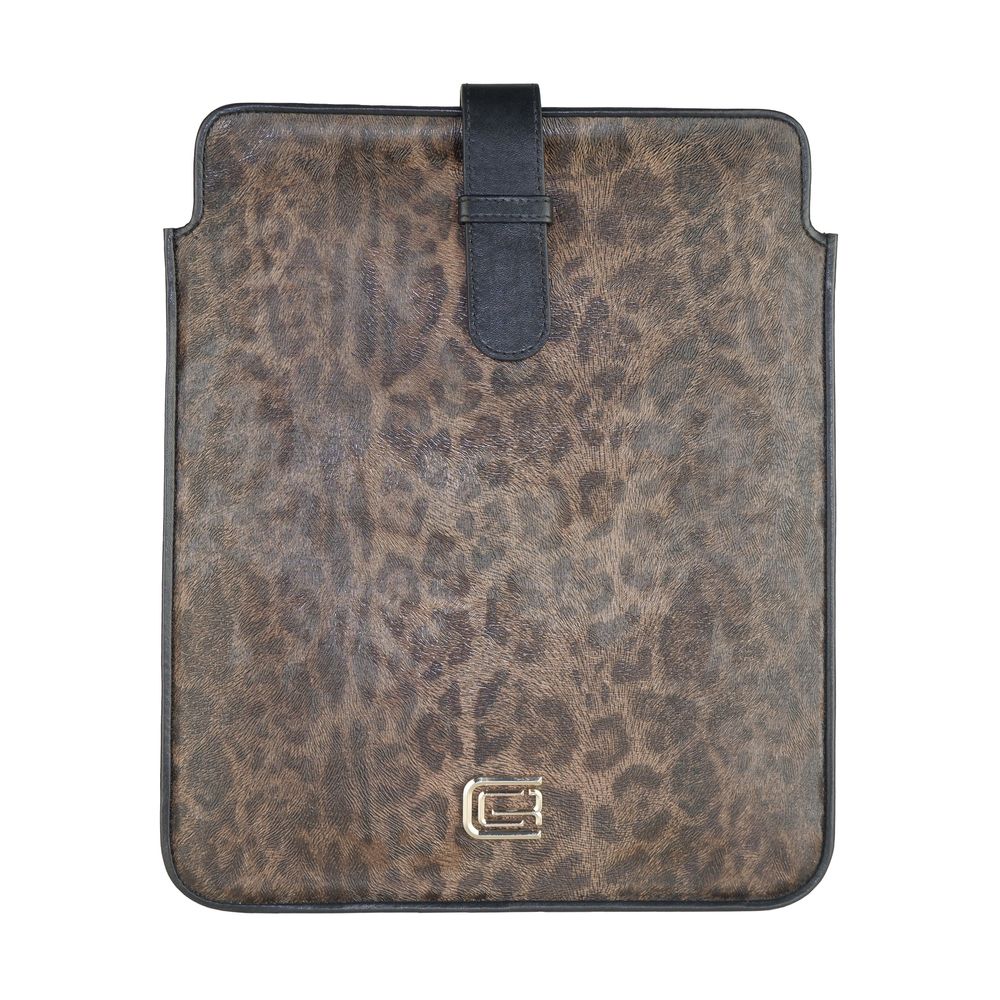 Elegante Tablet-Tasche mit Leopardenmuster aus Kalbsleder