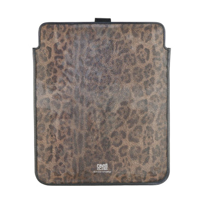 Elegante Tablet-Tasche mit Leopardenmuster aus Kalbsleder