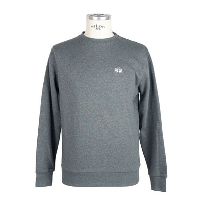 Schickes Logo-Sweatshirt mit Rundhalsausschnitt in Grau