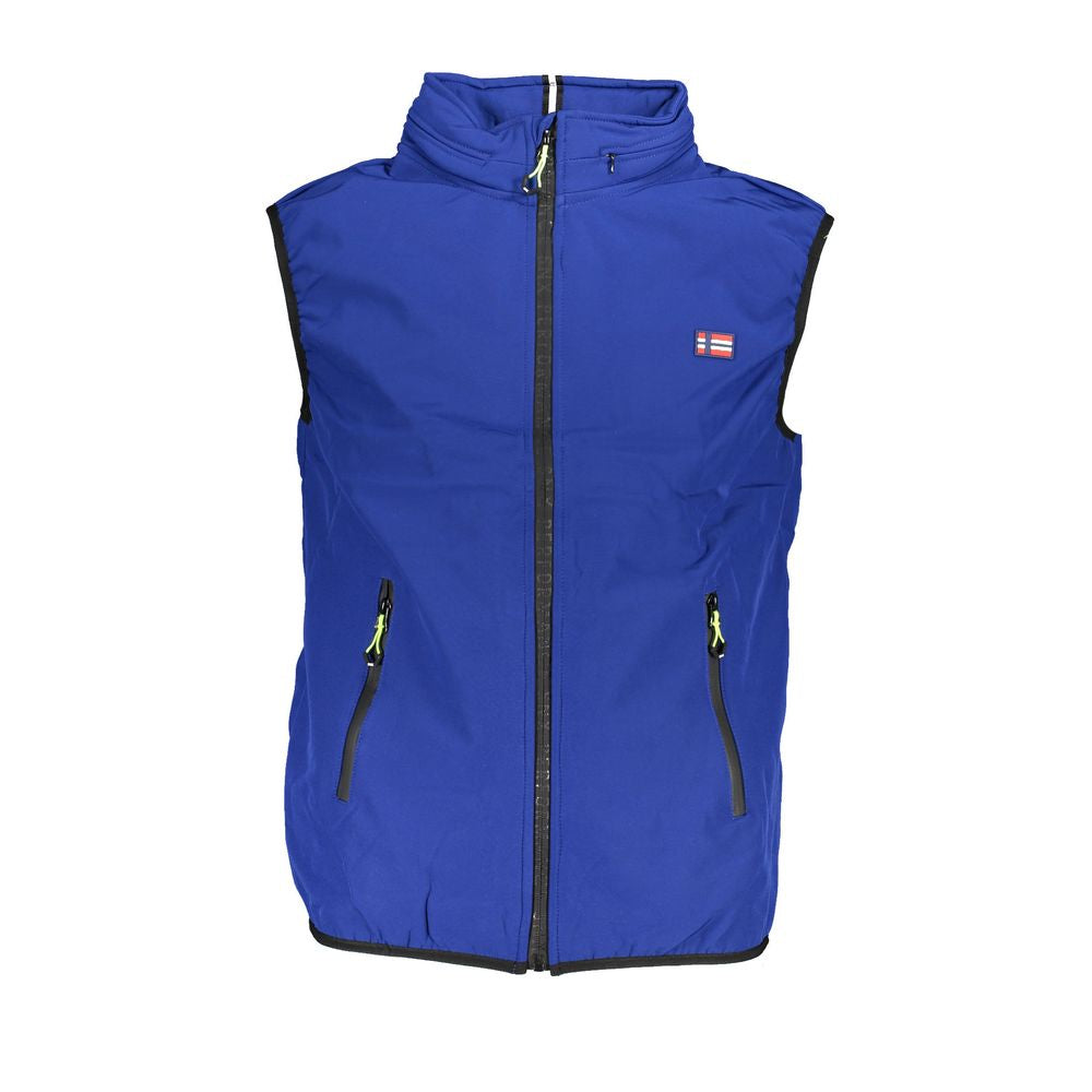 Blaue Polyester-Jacke