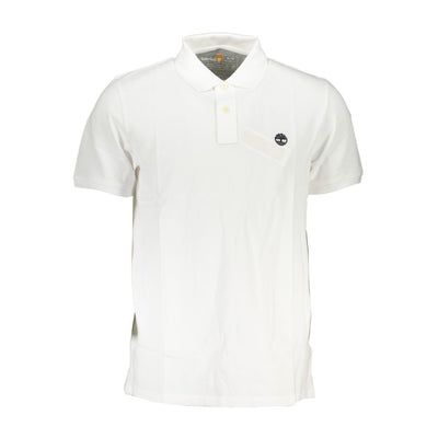 Weißes Baumwoll-Poloshirt