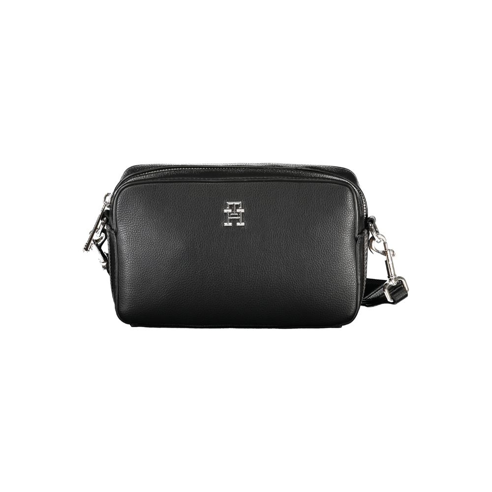 Schwarze Polyester Handtasche