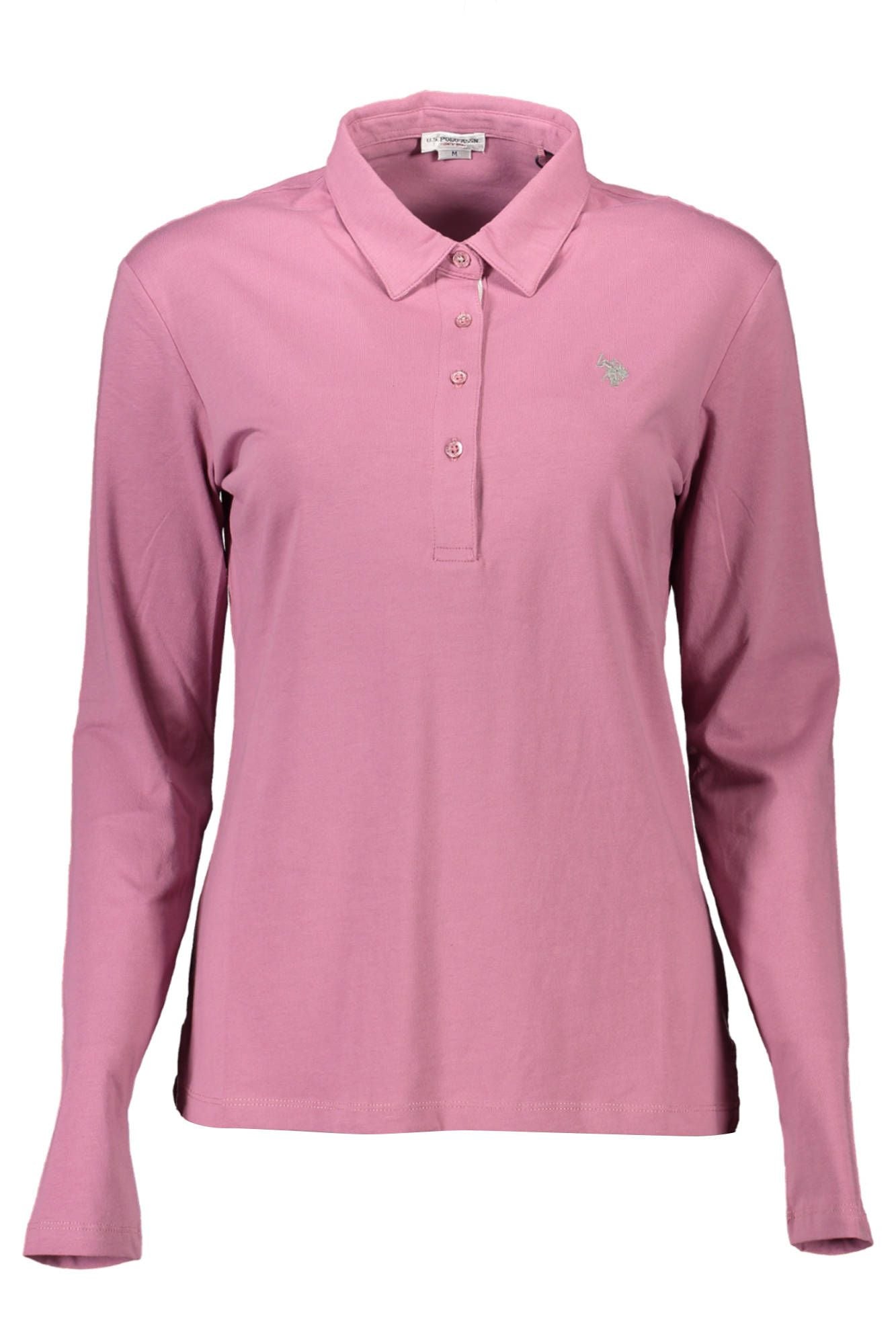 Schickes langärmeliges rosa Polo für Frauen