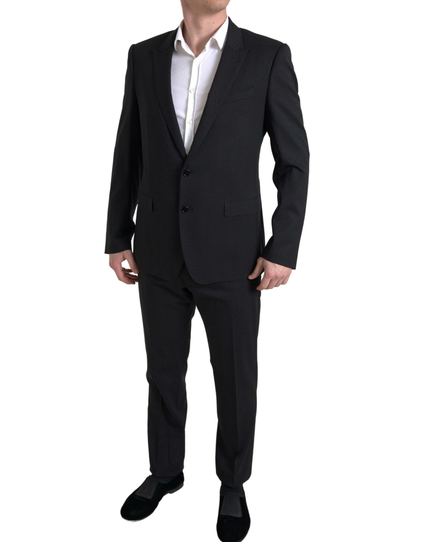 Exklusive Martini Schwarz Slim Fit Anzug